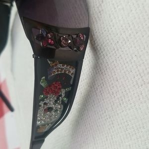 Brand new Ed hardy gunmetal sunglasses